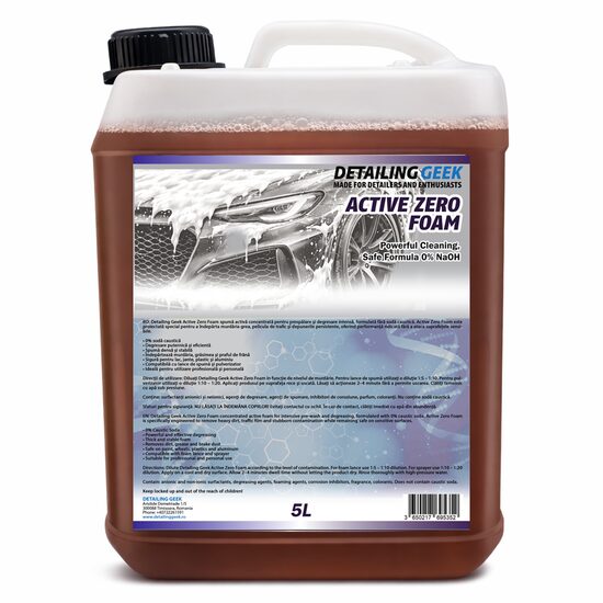 Detailing Geek Active Zero Foam 5L - Spuma fara NaOH pentru prespalare, degreare si curatare jante