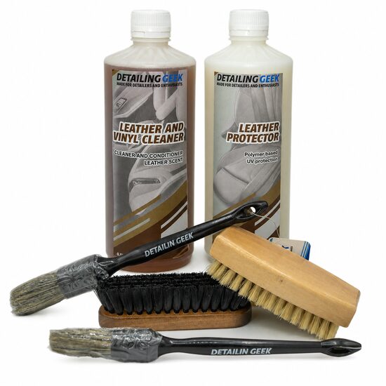 Detailing Geek Kit Leather Essentials 0.5L - Miros de Piele