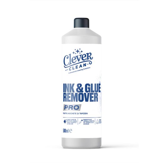 Cleaver Clean Ink & Glue Remover PRO 500ml - Solutie pe baza de solventi pentru pete