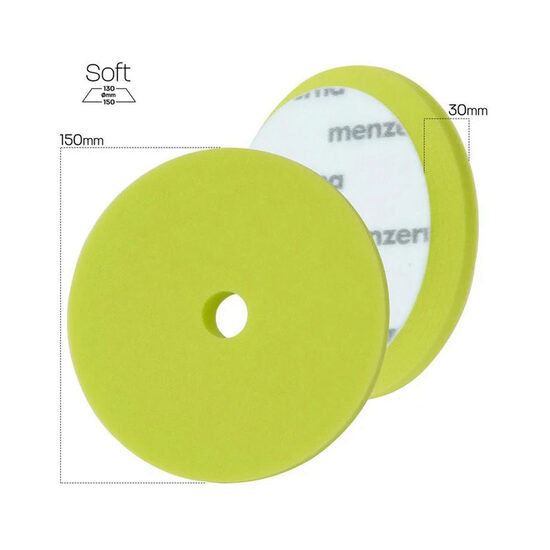 Menzerna Premium Soft Cut Foam Pad 150mm Green - Burete fin pentru finisare