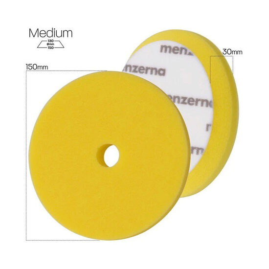 Menzerna Premium Medium Cut Foam Pad 150mm Yellow - Burete mediu de polisare