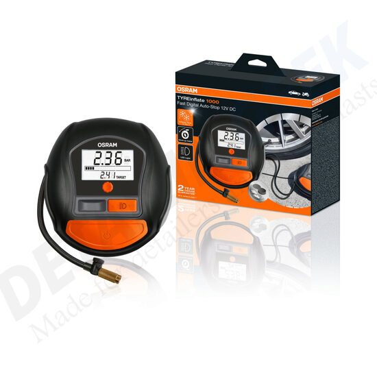 OSRAM TYREinflate 1000 OTI1000 - COMPRESOR DIGITAL 12V CU MANOMETRU 
