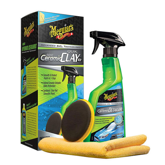MEGUIAR'S HYBRID CERAMIC QUIK CLAY KIT - Kit pentru decontaminare manuala