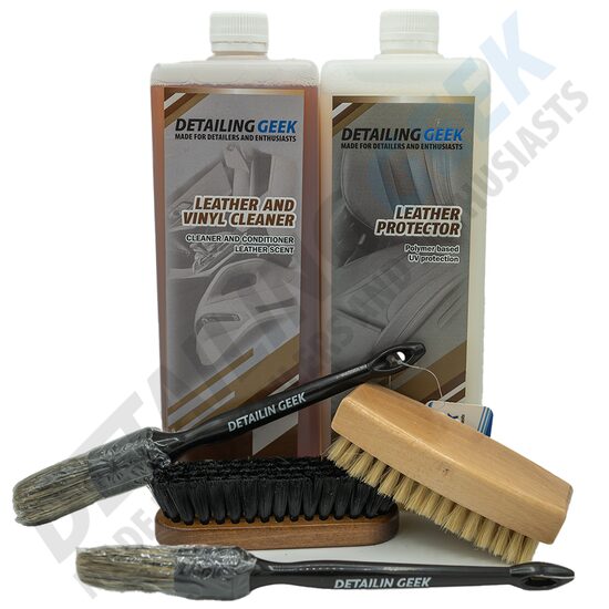 Detailing Geek Kit Leather Essentials - Miros de Piele