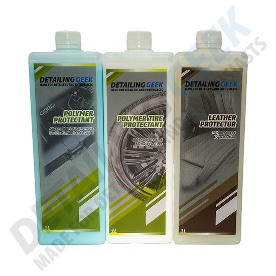 Detailing Geek Kit Protection Essentials - Plastic, Piele si Cauciuc 