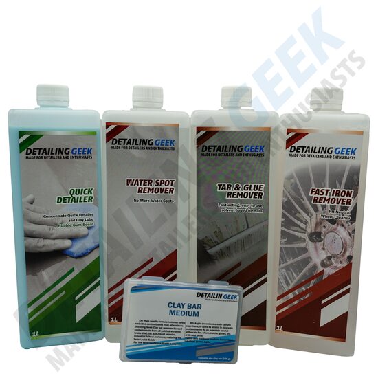 KIT Detailing Geek Decontaminare - Solutile esentiale pentru decontaminare completa