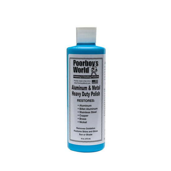 POORBOY'S WORLD HD Aluminum & Metal Polish - Solutie agresiva de polisare pentru metale 473 ml